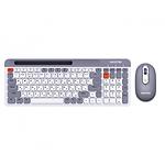 Клавиатура+мышь Maxxter KMS-WCM-03G-UA, клавиатура с ножничными переключателями, Wireless - фото