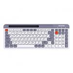 Изображение Клавиатура Maxxter KBW-02G-UA White-Grey с ножничными переключателями, Wireless Фото Клавиатура Maxxter KBW-02G-UA White-Grey с ножничными переключателями, Wireless