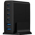 Изображение Сетевое ЗУ Gembird TA-UC-2A4C-PD75-01-BK, 2*USB-A + 4*Type-C, QC3.0, PD 25W Фото Сетевое ЗУ Gembird TA-UC-2A4C-PD75-01-BK, 2*USB-A + 4*Type-C, QC3.0, PD 25W