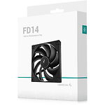 Изображение Вентилятор 140мм Deepcool FD14 Black (R-FD14-BKNPN1-G) HB, 400-1650 RPM±10%, 25.6dB #1 Фото Вентилятор 140мм Deepcool FD14 Black (R-FD14-BKNPN1-G) HB, 400-1650 RPM±10%, 25.6dB #1