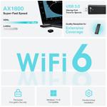 Фото Адаптер сетевой TP-Link Archer TX20U, AX1800 WiFi 6 802.11a/n/ac/ax, Dual Band, USB3.0 #3