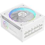 фото Блок живлення GAMEMAX RGB PRO 1050G WH, ATX3.1 & PCIe5.1,1050W, модульний,80+Gold, RGB smart fan 140