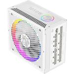 Зображення Блок живлення GAMEMAX RGB PRO 1050G WH, ATX3.1 & PCIe5.1,1050W, модульний,80+Gold, RGB smart fan 140 #4 Фото Блок живлення GAMEMAX RGB PRO 1050G WH, ATX3.1 & PCIe5.1,1050W, модульний,80+Gold, RGB smart fan 140 #4