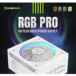 Зображення Блок живлення GAMEMAX RGB PRO 1050G WH, ATX3.1 & PCIe5.1,1050W, модульний,80+Gold, RGB smart fan 140 #11 Фото Блок живлення GAMEMAX RGB PRO 1050G WH, ATX3.1 & PCIe5.1,1050W, модульний,80+Gold, RGB smart fan 140 #11