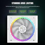 Изображение Блок питания GAMEMAX RGB 850G WH, 850W, модульный, 80+Gold, RGB smart fan 140 #2 Фото Блок питания GAMEMAX RGB 850G WH, 850W, модульный, 80+Gold, RGB smart fan 140 #2