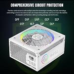 Фото Блок питания GAMEMAX RGB 750G WH, 750W, модульный, 80+Gold, RGB smart fan 140 #5