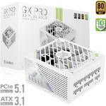 Фото Блок питания GAMEMAX GX PRO 1250G WH, ATX3.1 & PCIe5.1, 1250W, модульный, 80+Gold, fan 135мм #1