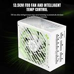 Фото Блок питания GAMEMAX GX PRO 1250G WH, ATX3.1 & PCIe5.1, 1250W, модульный, 80+Gold, fan 135мм #3