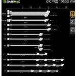 Изображение Блок питания GAMEMAX GX PRO 1050G WH, ATX3.1 & PCIe5.1, 1050W, модульный, 80+Gold, fan 135мм #10 Фото Блок питания GAMEMAX GX PRO 1050G WH, ATX3.1 & PCIe5.1, 1050W, модульный, 80+Gold, fan 135мм #10