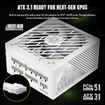 Фото Блок питания GAMEMAX GX PRO 750G WH, ATX3.1 & PCIe5.1, 750W, модульный, 80+Gold, fan 135мм #4