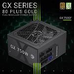 Фото Блок питания GAMEMAX GX 750GF, 750W, Ultra Silent 120мм. вент, 80+Gold, Модульный #1