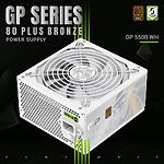 Фото Блок питания GAMEMAX GP 550B WH, 550W, Ultra Silent 140мм. вент, 80+Bronze #3