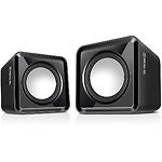 Акустическая система REAL-EL S-10 black (EL121100020), 2*2W speaker, mini-jack 3,5/USB - фото