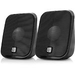 Фото Акустическая система REAL-EL S-25 black (EL121100022), 2*3W speaker, mini-jack 3,5/USB