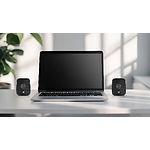 Фото Акустическая система REAL-EL S-25 black (EL121100022), 2*3W speaker, mini-jack 3,5/USB #2