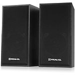 Изображение Акустическая система REAL-EL S-202 black (EL121200019), 2*3W speaker, mini-jack 3,5/USB Фото Акустическая система REAL-EL S-202 black (EL121200019), 2*3W speaker, mini-jack 3,5/USB