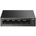 Фото Коммутатор TP-Link LS105GP, Switch, 1-port Gigabit, 4-port Gigabit PoE+