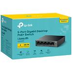 Фото Коммутатор TP-Link LS105GP, Switch, 1-port Gigabit, 4-port Gigabit PoE+ #3