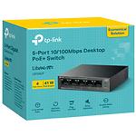 Фото Коммутатор TP-Link LS105LP, Switch, 1-port 10/100, 4-port 10/100 PoE+ #5