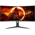 Фото AOC 34" CU34G2XP/BK VA 3440x1440, 180Гц, 1мс, 4000:1, 400кд/м2, HDMI/DP