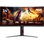Зображення AOC 34" CU34G4Z Fast Curved VA 3440х1440, 240Гц, 1мс, 2500:1, 450кд/м2, HDMI/DP Фото AOC 34" CU34G4Z Fast Curved VA 3440х1440, 240Гц, 1мс, 2500:1, 450кд/м2, HDMI/DP