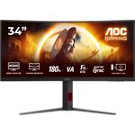 Фото AOC 34" CU34G4 VA 3440x1440, 180Гц, 1мс, 2500:1, 300кд/м2, HDMI/DP