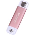 SSD Transcend 1TB ESD310P External USB 3.2 Gen2 Type-C/Type-A (TS1TESD310P) Pink - фото