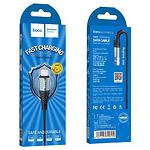 Фото Кабель HOCO X38 Black (6931474710529) USB/Lightning, 1м, 2.4A, TPE+Alu+Nylon #1