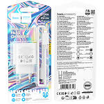 Фото Сетевое ЗУ Hoco C109A Fighter White (6942007656726) USB-A + USB-C, PD20W, QC3.0 + кабель Lightning #1