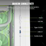 Фото Корпус GAMEMAX Claw 360 WH, Tempered Glass, Type-C, RGB, без БП #6