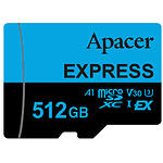 Фото microSD XC 512 GB APACER Class 10 UHS-I U3 V30 A1 (AP512GMCEXG3X17-RA) без перехідника