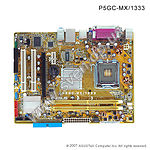 Фото ASUS P5GC-MX/1333 S-775,i945GC,video Intel,PCI-E 16x,2 DDR2 667,4 S-ATA, Sound 6ch, USB2.0, Lan