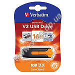 Изображение USB Flash 16Gb Verbatim V3 {49179}, USB 3.0 "STORE N GO DRIVE" черный с оранжевым) Фото USB Flash 16Gb Verbatim V3 {49179}, USB 3.0 "STORE N GO DRIVE" черный с оранжевым)