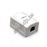 Изображение розетка Cablexpert (NCAC-1F6-01) 1-портовая RJ45 8P8C, наружная 6-я кат с экраном Фото розетка Cablexpert (NCAC-1F6-01) 1-портовая RJ45 8P8C, наружная 6-я кат с экраном