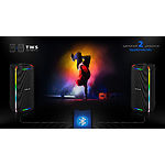 Фото REAL-EL X-775 Black (EL121600032) портативна система 80 Вт,Li-Ion,USB,BT,AUX,Караоке,TWS,RGB #2