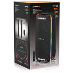 Фото REAL-EL X-775 Black (EL121600032) портативна система 80 Вт,Li-Ion,USB,BT,AUX,Караоке,TWS,RGB #1
