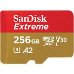 фото microSD XC 256 GB SanDisk Extreme UHS-I U3 A2 C10 V30 (SDSQXAV-256G-GN6MN) без перехідн, 190/130Мб/c