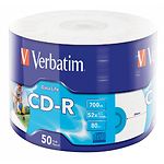 Фото CD-R Verbatim 700Mb 52x Wrap 50 pcs Printable (43794)
