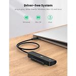 Фото Конвертер UGREEN CM321 black (UGR-70610) USB3.0 Type-C  - SATA HDD/SSD 2.5", 0.5m cable #3