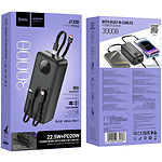 Фото Зовнішній акумулятор Power Bank Hoco J132B Sabio 30000mAh Black (6942007632614) QC3.0, 22.5W + PD20W