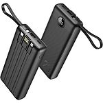 Зовнішній акумулятор Power Bank VEGER C20 Black (VG-W2047/W2059) 20000mAh,12W,cbl Micro/Type-C/Light - фото