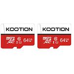 microSD XC 2шт * 64Gb Kootion UHS-I class 10 (TF-64G-U1*2) адаптер SD, комплект 2шт - фото