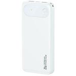 Зовнішній акумулятор Power Bank USAMS CD249 PB80 White (10KCD24902) 10000mAh, 2*USB-A+Type-C,20W,QC - фото
