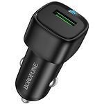 Автомобільний зарядний пристрій BOROFONE BZ34 Black (6941991122255) USB-A, 18W, QC3.0 - фото