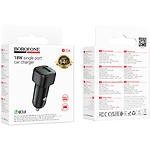 Фото Автомобільний зарядний пристрій BOROFONE BZ34 Black (6941991122255) USB-A, 18W, QC3.0 #1