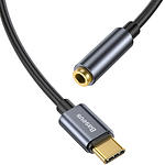 Фото Звуковий перехідник Baseus CATL54-0G USB Type-C male на 3.5mm female Audio, Grey #2