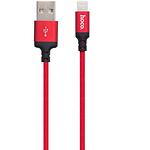 Кабель BOROFONE BX14 Red (6957531062899) USB/Lightning, 2м, 2A, nylon, aluminum connectors - фото