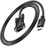 Зображення Кабель HOCO US12 Black (6942007628228) HDMI male to VGA male, 1080P 60Hz, 1м #3 Фото Кабель HOCO US12 Black (6942007628228) HDMI male to VGA male, 1080P 60Hz, 1м #3