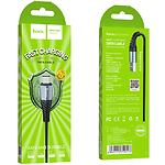 Фото Кабель HOCO X38 Black (6931474710543) USB/Micro-USB, 1м, 2.4A, TPE+Alu+Nylon #1