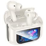 Фото HOCO EQ21 Sandy TWS Bluetooth Cloudy White (6942007647427) гарнітура, ANC+ENC Noise Reduction,TS Led